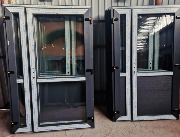 PVC doors, model 7, Anthracite