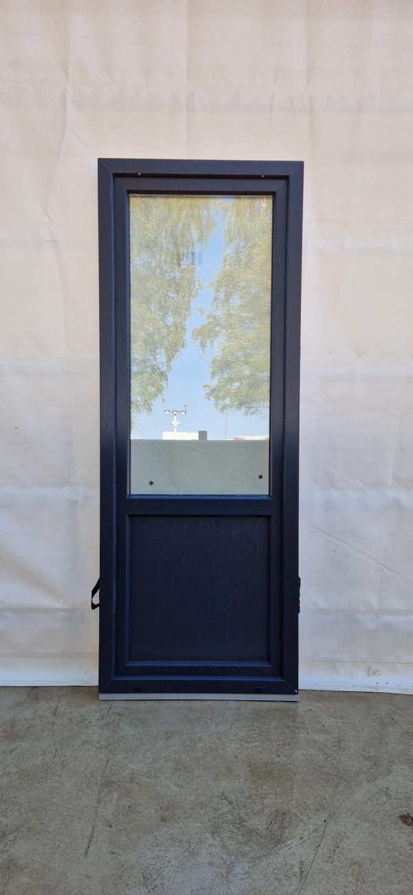 Balcony door glass + panel, Nut/Anthracite