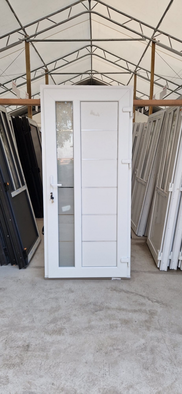 PLASTIC INPUT DOORS WDS, Nr.5, white, GLASS, 32MM