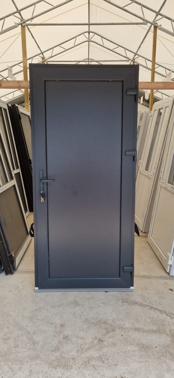 PLASTIC INPUT DOORS WDS, Nr.4, anthracite, PVC PANEL, 24MM